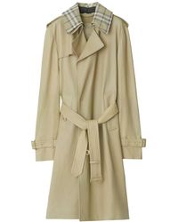 Burberry - Detachable-collar Leather Trench Coat - Lyst