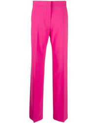 MSGM - High-Waist Wide-Leg Wool Trousers - Lyst
