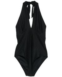 Heidi Klein - Textured Halterneck Swimsuit - Lyst