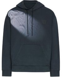 MM6 by Maison Margiela - Relaxed Fit Hoodie With Faded Diagonal Design - Lyst