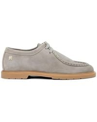 Tommy Hilfiger - Logo Lace-Up Flat Shoes - Lyst
