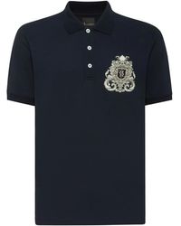 Billionaire - Crest-Embroidered Polo Shirt - Lyst