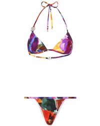 Dolce & Gabbana - Bikini con motivo floral - Lyst
