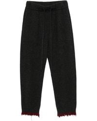 Uma Wang - Drawstring Frayed-Hem Tapered Trousers - Lyst