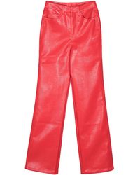 ROTATE BIRGER CHRISTENSEN - Faux-Leather Straight-Leg Trousers - Lyst
