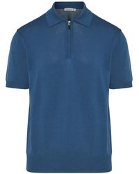 Canali - Zip Short-Sleeve Polo Shirt - Lyst