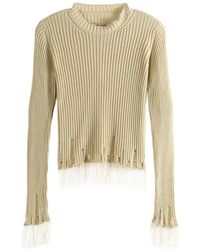 Uma Wang - Distressed-Effect Fringed Sweater - Lyst