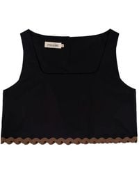 MOUTAKI - Scalloped-Edge Cropped Top - Lyst