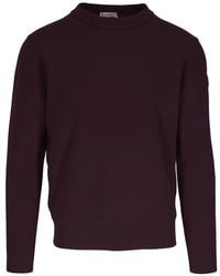 Moncler - Crew Neck Ribbed Sweater - Lyst