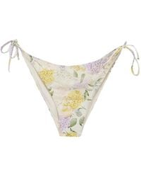 MC2 Saint Barth - Virgo Floral-Print Side-Tie Bikini Bottoms - Lyst