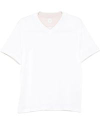 Eleventy - T-Shirt En Coton À Col V - Lyst