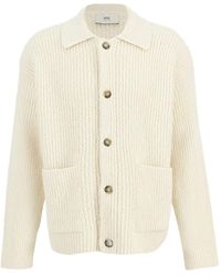 Ami Paris - Cárdigan Con Cuello De Canalé - Lyst