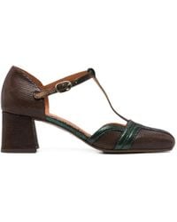 Chie Mihara - Volai Lizard-Effect T-Bar Heeled Pumps - Lyst