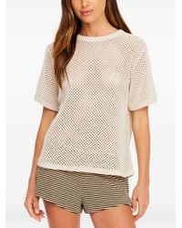 The Upside - Casey Open-Knit T-Shirt - Lyst