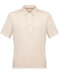 120% Lino - Short-Sleeve Polo Shirt - Lyst