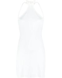 Courreges - Robe Courte En Jersey À Logo Brodé - Lyst