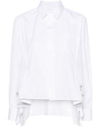 Sacai - Handkerchief-hem Cotton Shirt - Lyst