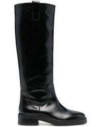 Aeyde Aruna 50 Leather Knee-high Boots in Black | Lyst