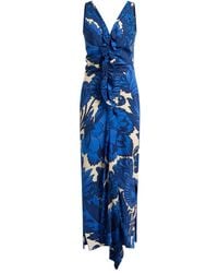 Etro - Abito Midi Con Stampa A Fiori - Lyst