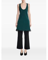 Maria McManus - Lace-Hem Scoop-Neck Mini Dress - Lyst