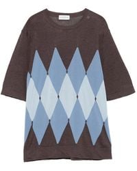 Ballantyne - Argyle-Pattern Short-Sleeve T-Shirt - Lyst