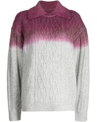 Adererror - Gradient-effect Cable-knit Jumper - Lyst