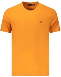 Napapijri - Logo-Embroidered Cotton T-Shirt - Lyst