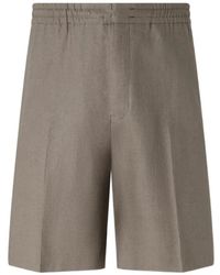 ZEGNA - Oasi Lino Shorts - Lyst