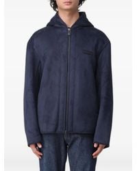 Emporio Armani - Hooded Faux-Suede Jacket - Lyst
