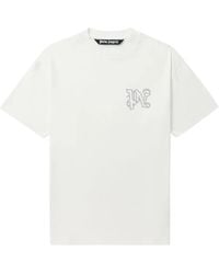 Palm Angels - Monogram Studded T Shirt - Lyst