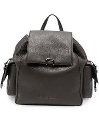 Brunello Cucinelli - Sartorial Grainy Leather Backpack - Lyst