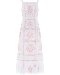 Needle & Thread - Blossom Bib Sequin-Embellished Midi Dress - Lyst