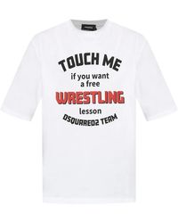 DSquared² - Crew Neck T-Shirt With Bold Slogan Print - Lyst