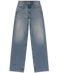 Rick Owens - Front Button Jeans With Distressed Zip Closure - Lyst