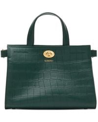 Burberry - Mini Cotswolds Crocodile-Effect Tote Bag - Lyst