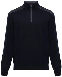 Paul & Shark - Quarter-Zip Stand-Up Collar Sweater - Lyst
