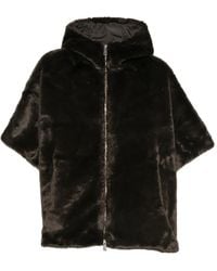 SERGIO MORETTI FIRENZE - Hooded Faux-Fur Jacket - Lyst