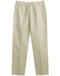 GANT - Drawstring Cotton-Linen Trousers - Lyst