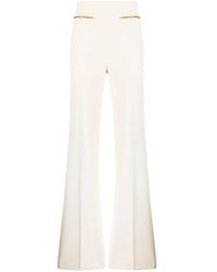 Elisabetta Franchi - Chain-Detail Straight-Leg Trousers - Lyst