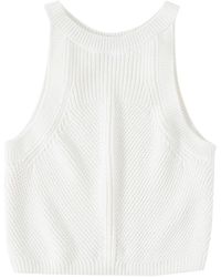 Closed - Sleeveless Ribbed Organic Cotton Top - Lyst