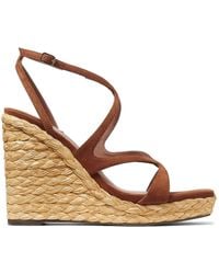 Jimmy Choo - Sandalias Ayla con cuña de 110 mm - Lyst