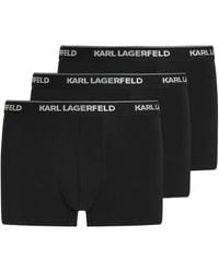 KARL LAGERFELD - Logo-Waistband Boxers (Pack Of Three) - Lyst
