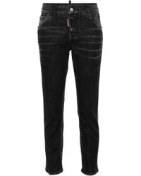 DSquared² - Cool Girl Low-Rise Cropped Jeans - Lyst