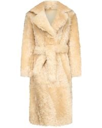Ludovic de Saint Sernin - Shearling Belted Coat - Lyst