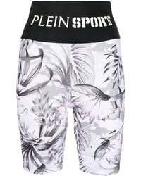 Philipp Plein - Logo-Waistband Floral-Print Shorts - Lyst