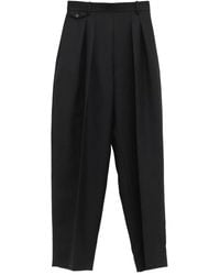 KHAITE - Dugan Button Pleated Trousers - Lyst