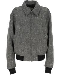ARMARIUM - Veste Bomber En Laine Mouchetée - Lyst