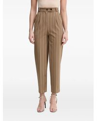 Benetton - Pinstripe-Pattern Pleated-Design Trousers - Lyst