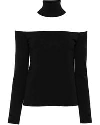 Semicouture - Turtleneck Cutout Sweater - Lyst
