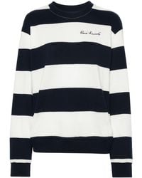 Lacoste - Embroidered-logo Striped Sweatshirt - Lyst